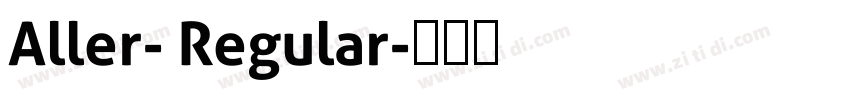 Aller- Regular字体转换